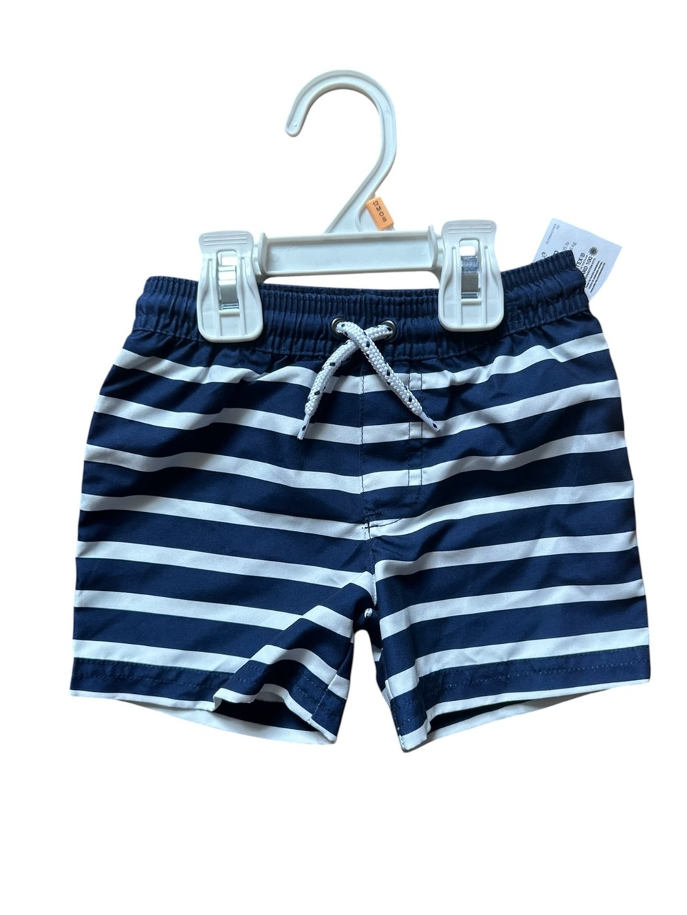 Carter’s Baby Boys Swim Trunks | Navy & White Striped | Size 12M | NWT